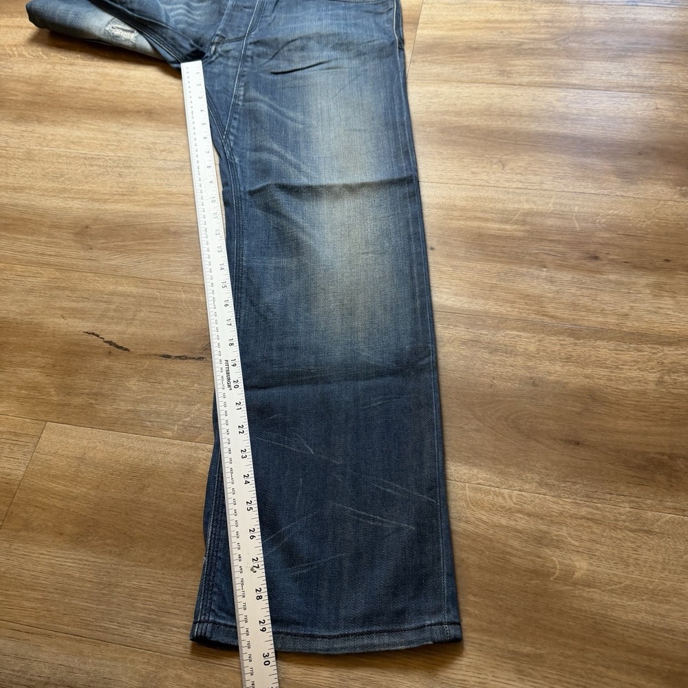 Diesel Timmen Jeans Men 33x30 Blue Straight Leg Stretch Studs Italy Design 008LK - Picture 15 of 16